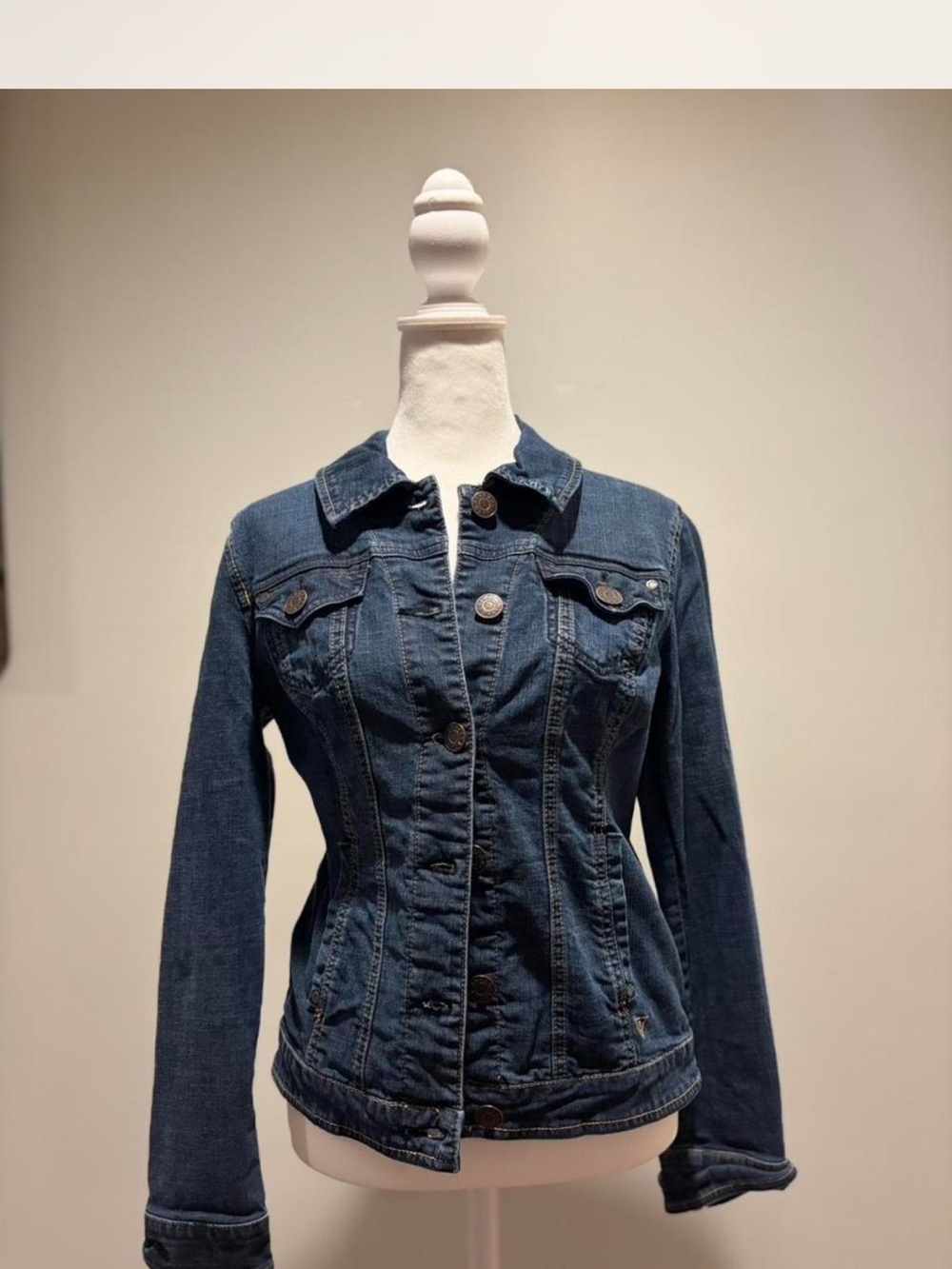 Guess Dark Blue Denim Jacket - Women's Jean Jacket